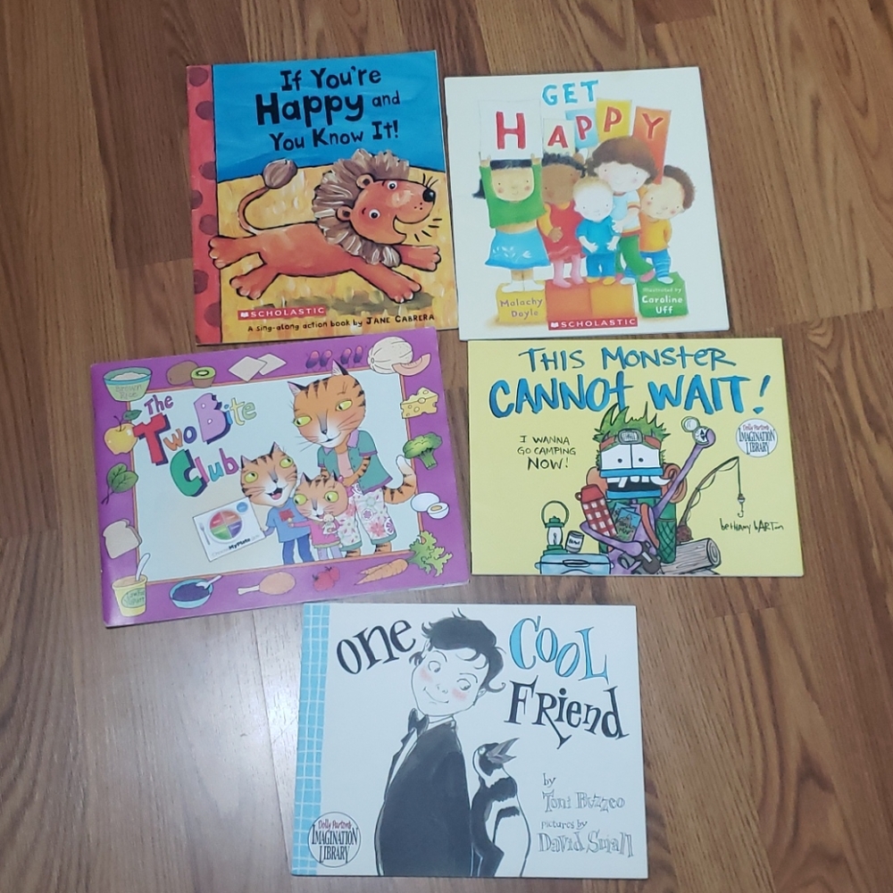 5 kids children's book lot set NWOT The Monster